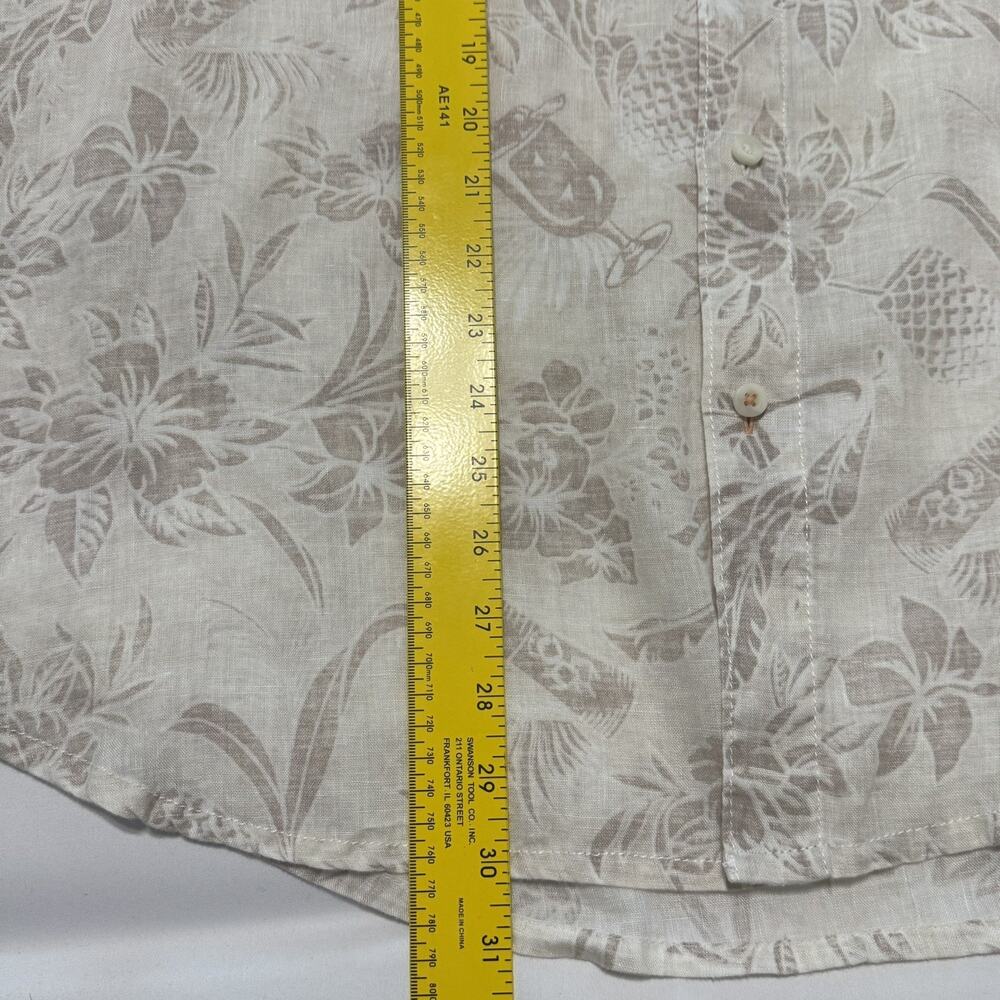 Tommy Bahama Shirt Mens XL Linen Hawaiian Floral Print Summer Beach - Picture 10 of 14